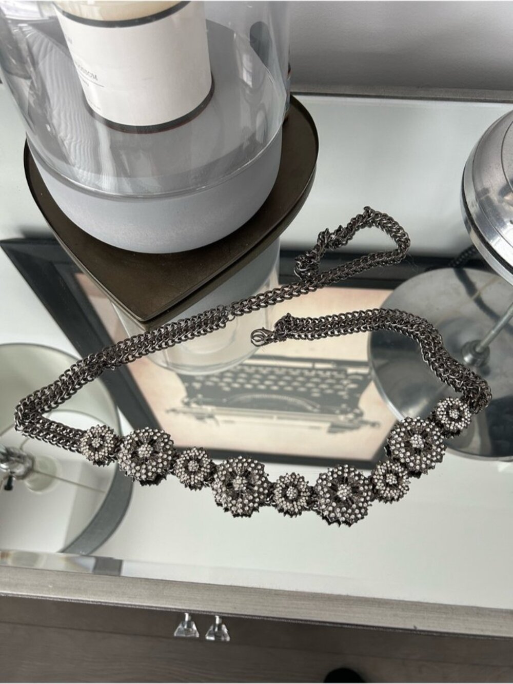 Vintage Floral Chain Belt
